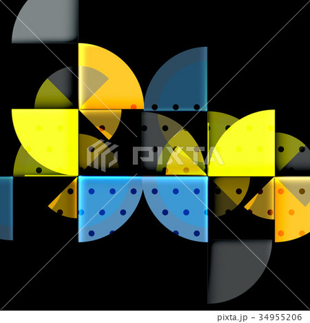 Circle elements on black background Circle elements on black background 34955206