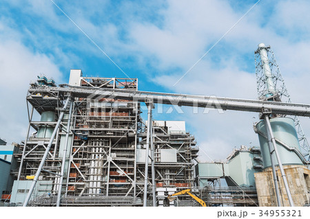 製紙工場のプラント風景 製紙工場のプラント風景 34955321
