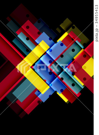 Color arrows on black background 34955413