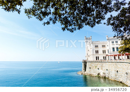 Miramare castle on the gulf of Trieste, Italy Miramare castle on the gulf of Trieste, Italy 34956720