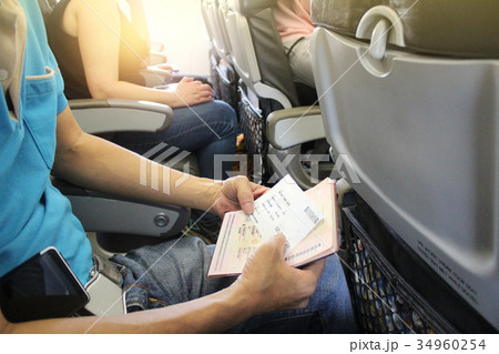 passport and boarding pass 34960254