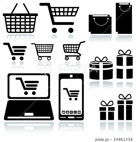 Shopping Cart Sign Set Shopping Cart Sign Set 34961338