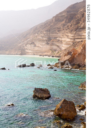 in oman arabic sea  the  hill near sandy   34962876