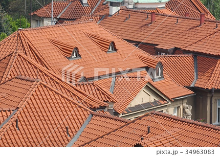 Tiled Building Roofs 34963083