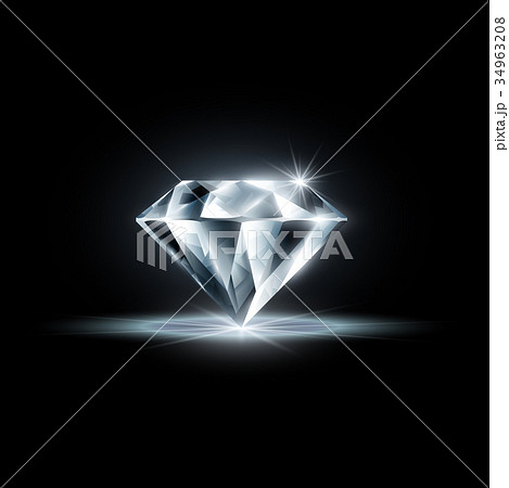 diamond isolated on black background 34963208