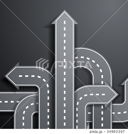 arrows in the form of roads arrows in the form of roads 34963397