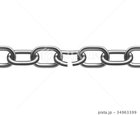 broken metal chain broken metal chain 34963399