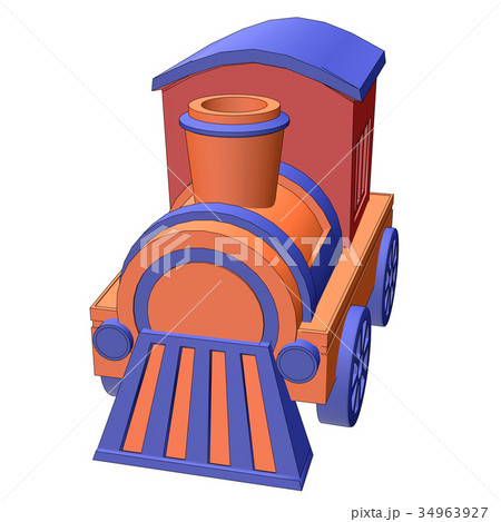 toy train with black outlines 34963927