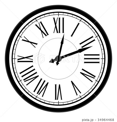 Vintage dial clock with roman numerals 34964468