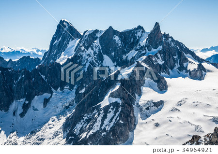 View of Mont Blanc mountain range from Aiguille  34964921