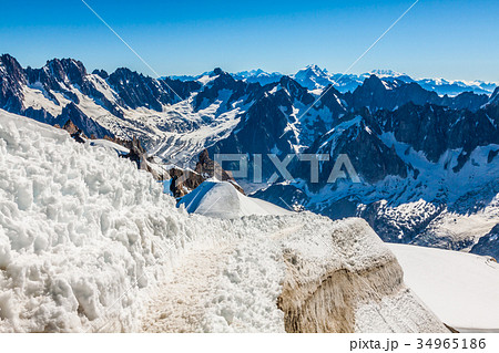 Mont Blanc mountain massif summer landscape 34965186
