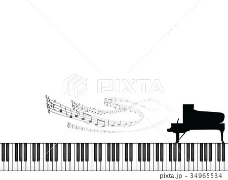 グランドピアノのイラスト素材 34965534 Pixta