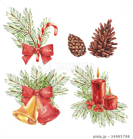 Set of Vintage Christmas illustrations. Christmas 34965798