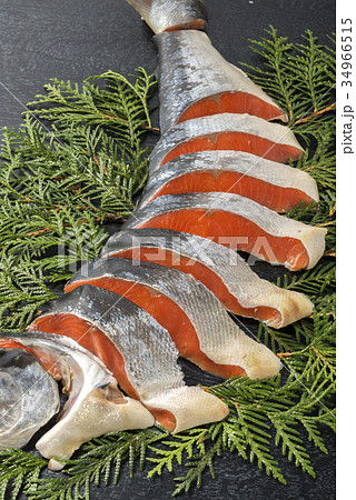 北海道の新鮮な鮭 34966515