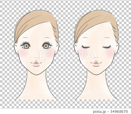 Female face Front (color) Female face Front (color) 34968670