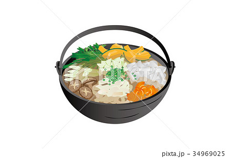 今日のご飯ほうとう鍋のイラスト素材
