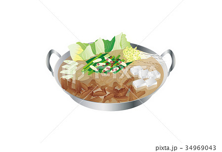 今日のご飯もつ鍋のイラスト素材 34969043 Pixta