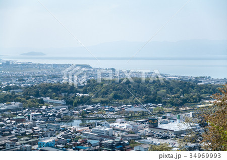 佐和山から見る彦根城と琵琶湖 佐和山から見る彦根城と琵琶湖 34969993