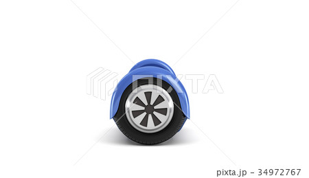3d rendering of a single blue hoverboard in front 34972767