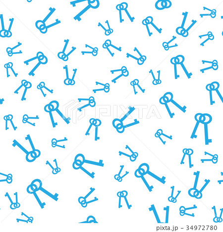 Vector seamless abstract pattern. Blue keys 34972780