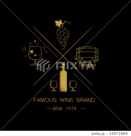 Emblems and logos of wine Emblems and logos of wine 34972889