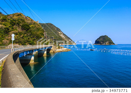 三角ノ瀬戸 海苔養殖風景　天草 34973771
