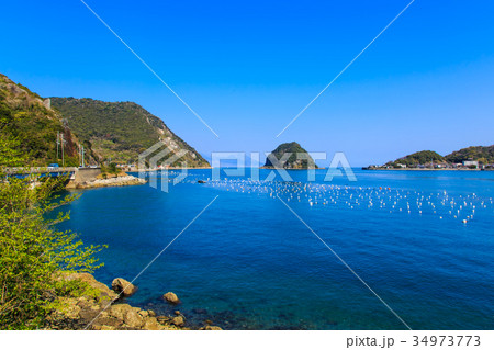 三角ノ瀬戸 海苔養殖風景 天草 三角ノ瀬戸 海苔養殖風景 天草 34973773