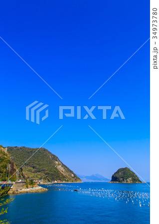三角ノ瀬戸 海苔養殖風景　天草 34973780