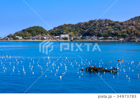 三角ノ瀬戸 海苔養殖風景　天草 34973783