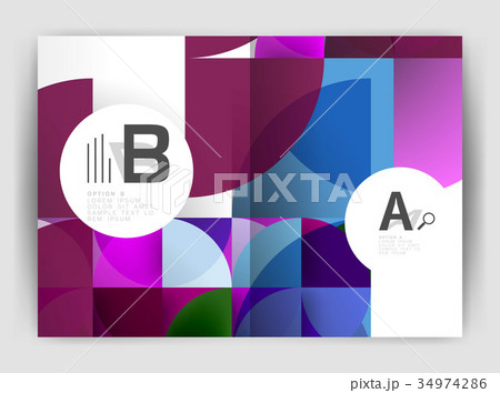 Circle vector abstract backgrounds, annual report 34974286