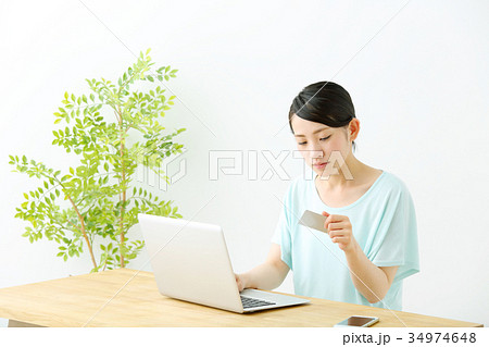 ミドル女性 ライフスタイル パソコン ミドル女性 ライフスタイル パソコン 34974648