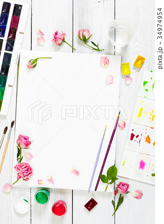 Workplace of artist. Workplace of artist. 34974954