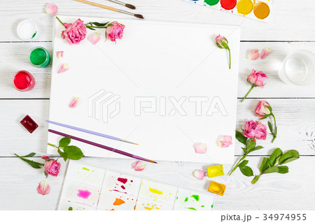 Workplace of artist. Workplace of artist. 34974955