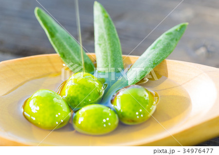 Olives on oil 34976477