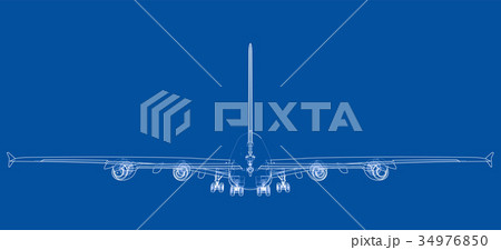 Passenger aircraft. Vector Passenger aircraft. Vector 34976850