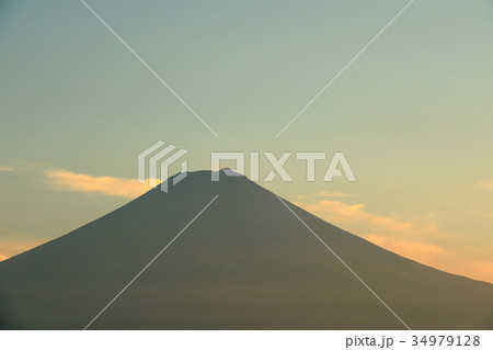 富士山　夕陽 34979128