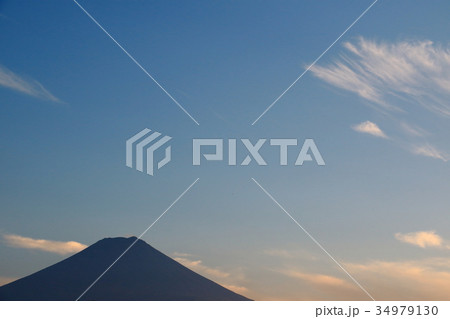 富士山　夕陽 34979130