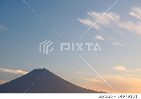 富士山 夕陽 富士山 夕陽 34979131