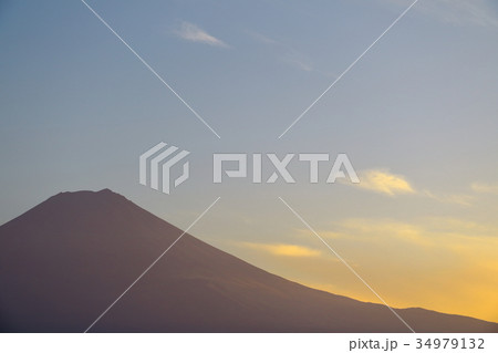 富士山 夕陽 富士山 夕陽 34979132