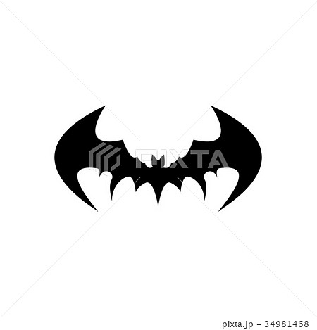 vector halloween black bat animal icon or sign vector halloween black bat animal icon or sign 34981468