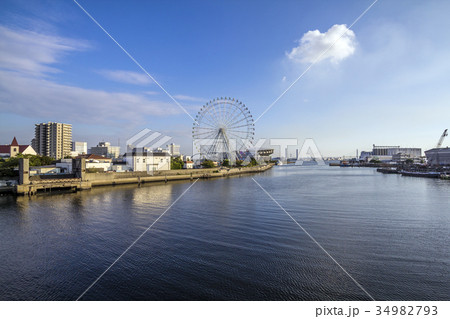 愛知県　名古屋市　名古屋港　中川橋より 34982793
