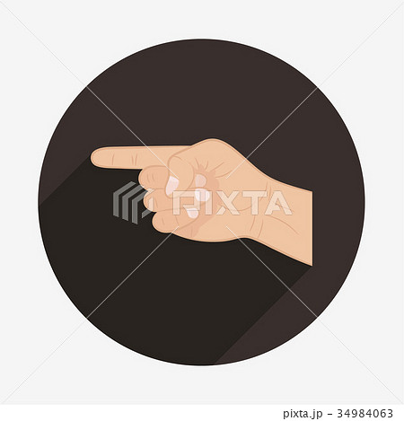 Realistic hand with point 34984063