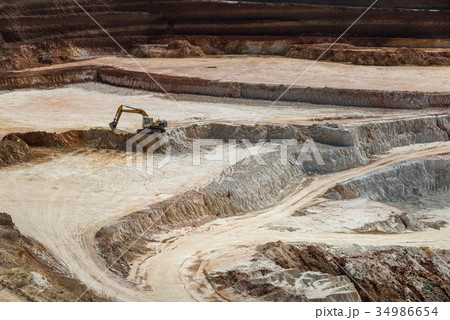 Open quarry for the extraction of kaolin Open quarry for the extraction of kaolin 34986654