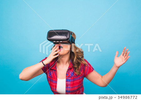 Technology, virtual reality, entertainment and Technology, virtual reality, entertainment and 34986772