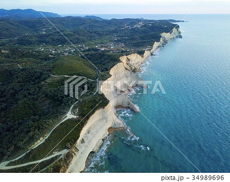 Picturesque coast of Corfu island 34989696