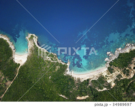 Picturesque coast of Corfu island Picturesque coast of Corfu island 34989697