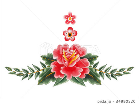 Watercolor floral vignette Watercolor floral vignette 34990520