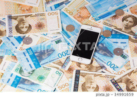 Krone Banknotes. Norwegian Krone Currency Krone Banknotes. Norwegian Krone Currency 34991659