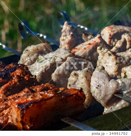 Barbecue grill meat 34991702