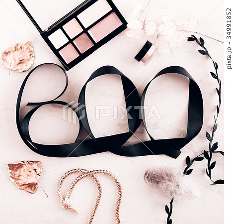 Word Boo made of black ribbon Word Boo made of black ribbon 34991852